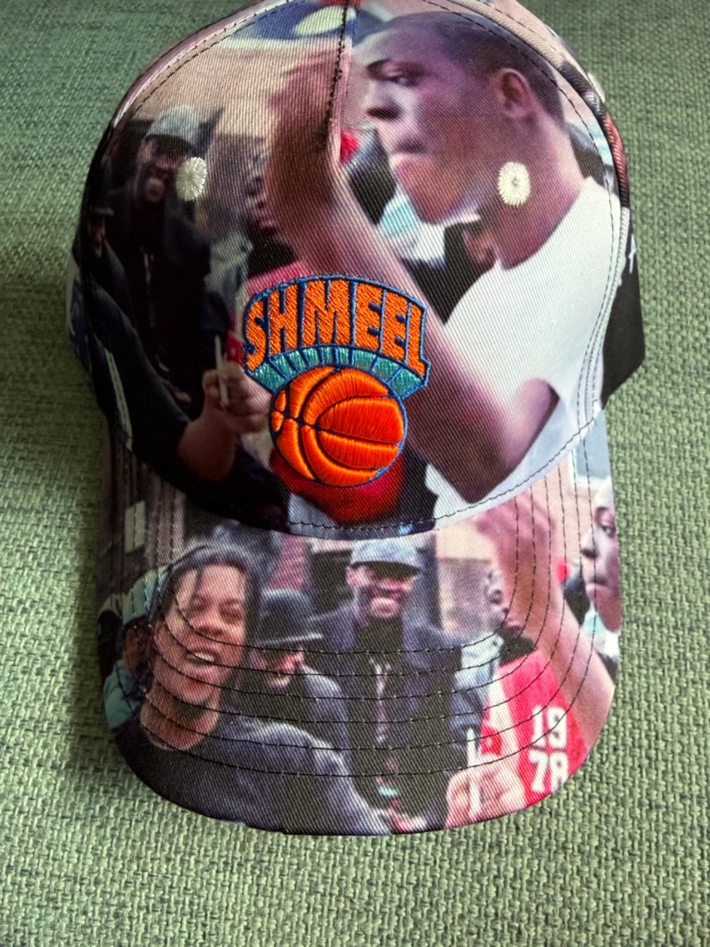 Basketball Graphic Baseball Cap in Multicolor